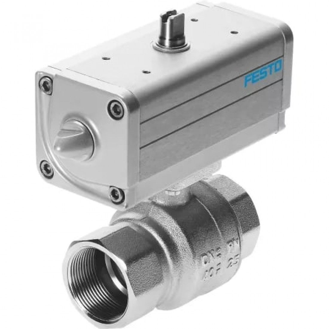 Шаровой кран с приводом Festo VZPR-BPD-22-R112 Ру25 Ду40 (PN25 DN40)