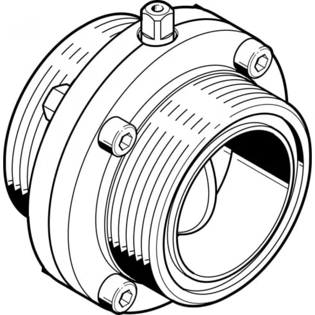 Поворотный затвор пищевой Festo VZFB-SZ-21/2&rdquo;-TT-V2V2V