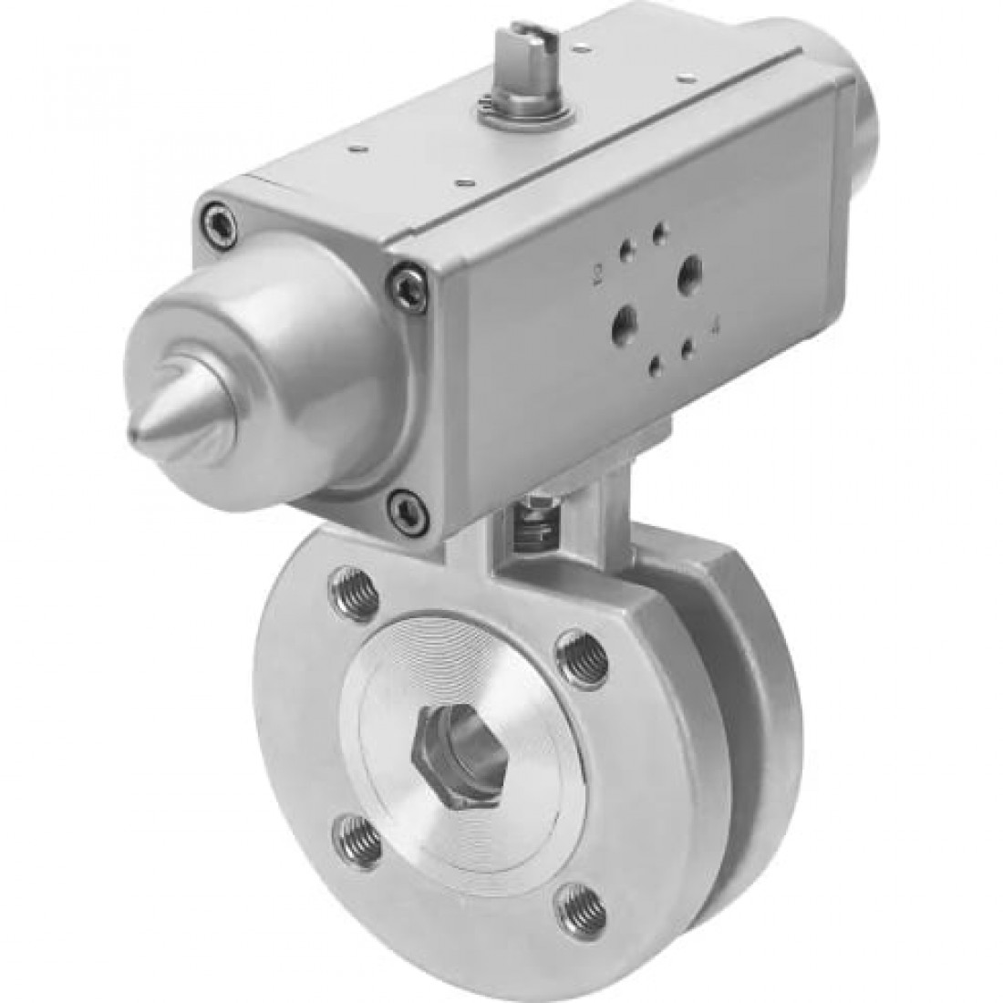 Шаровой кран с приводом Festo VZBC-50-FF-40-22-F0507-V4V4T-PS90-R-90-4-C Ру40 Ду50 (PN40 DN50)