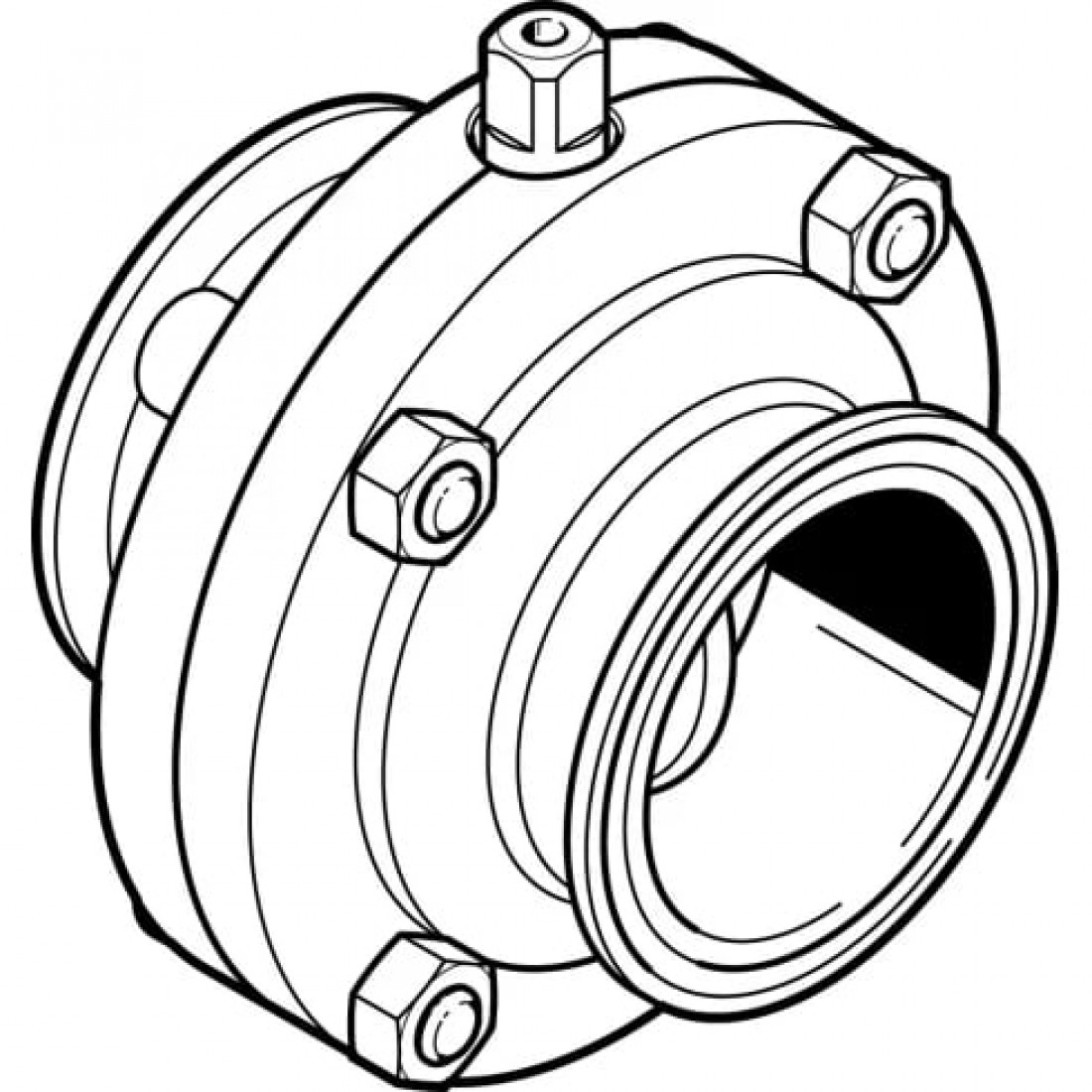 Поворотный затвор пищевой Festo VZFB-A-2&rdquo;-CC-V2V2V