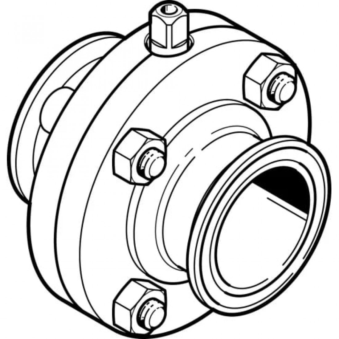 Поворотный затвор пищевой Festo VZFB-A-11/2&rdquo;-CC-V4V4V