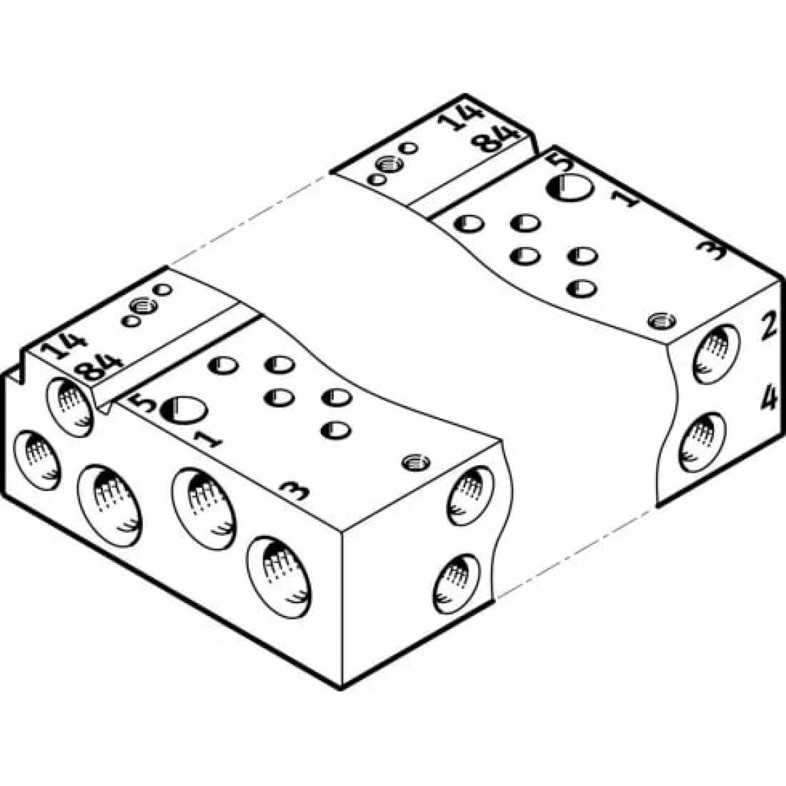 Коллектор Festo VABM-L1-10AW-M7-14