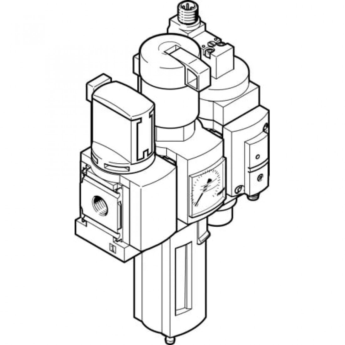 Блок подготовки воздуха, комбинация Festo MSB6-1/2:C3:J120:D14-WP